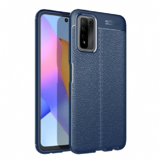 Capa Para Honor 10X Lite Linha Dupla Efeito Couro Litchi