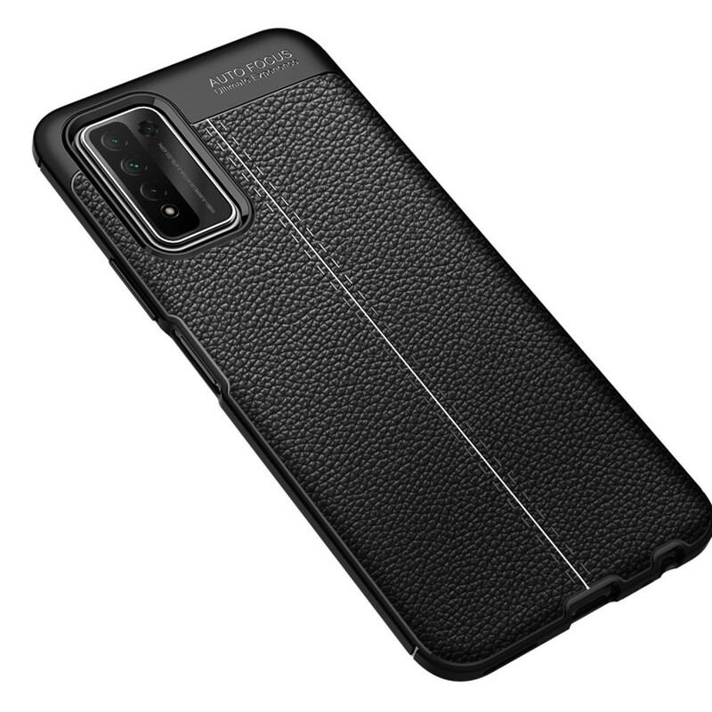 Capa Para Honor 10X Lite Linha Dupla Efeito Couro Litchi