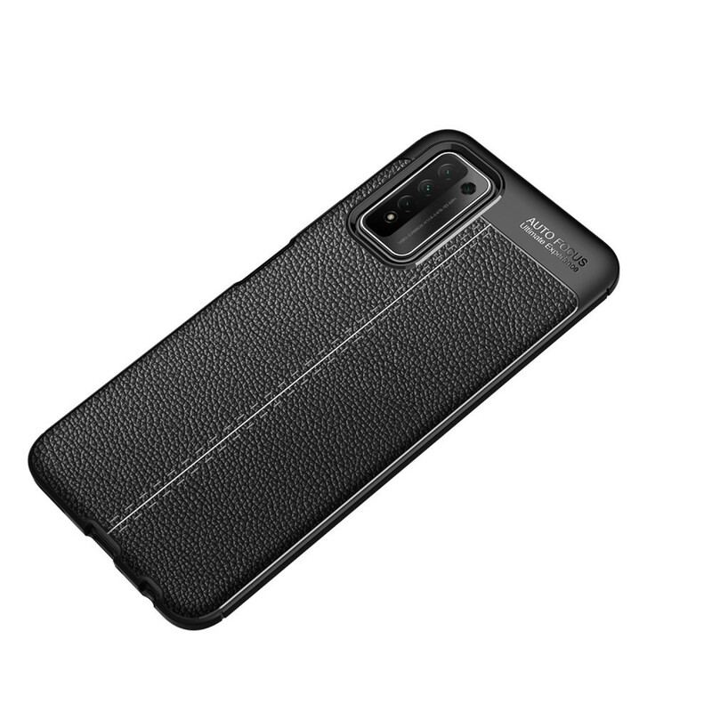 Capa Para Honor 10X Lite Linha Dupla Efeito Couro Litchi