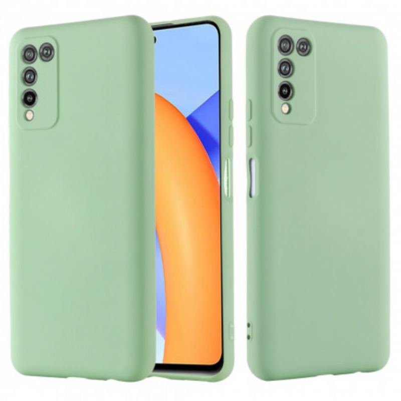 Capa Para Honor 10X Lite Silicone Líquido Com Cordão