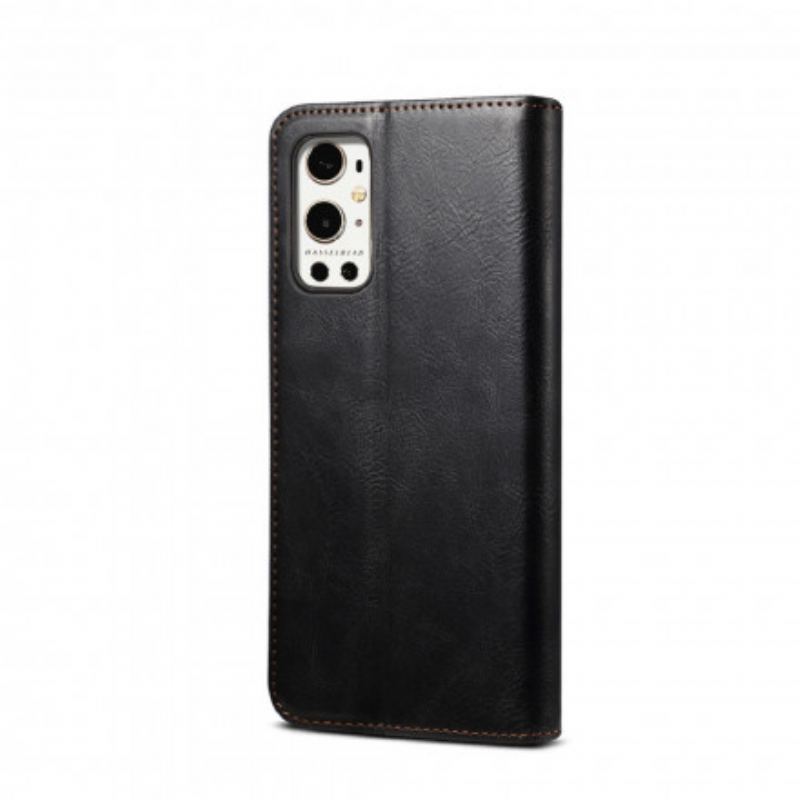 Capa De Celular Para OnePlus 9 Pro Flip Couro Sintético Encerado