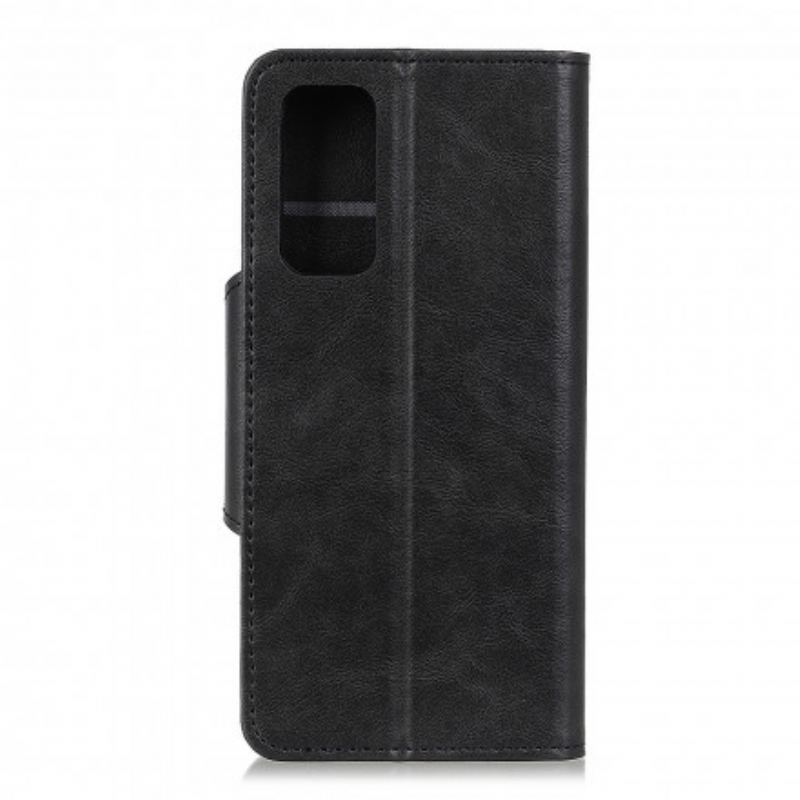 Capa De Couro Para OnePlus 9 Pro Botão Decorativo De Couro Sintético