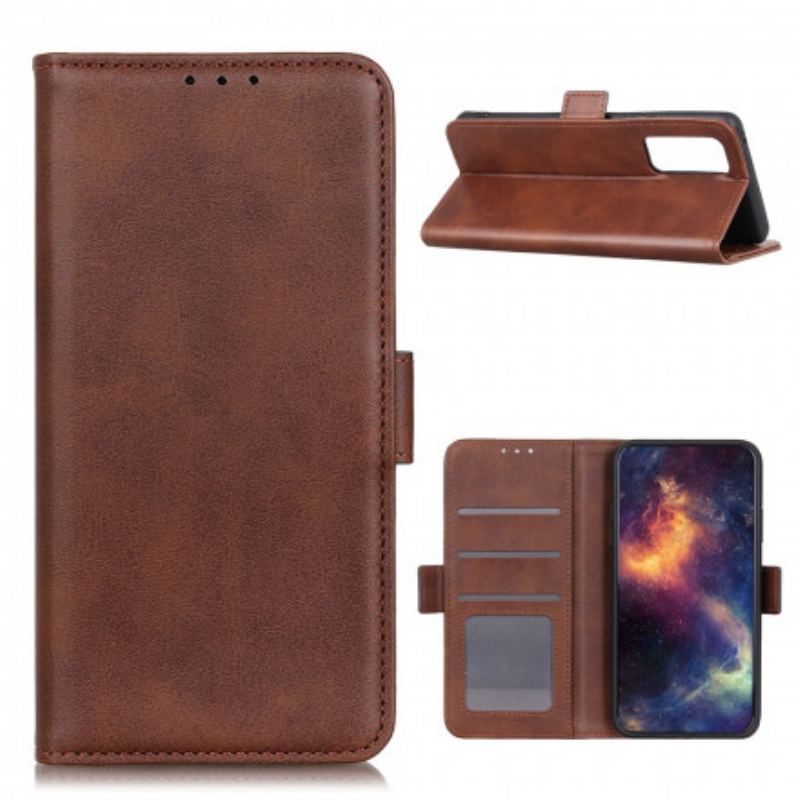 Capa Flip Para OnePlus 9 Pro De Couro Aba Dupla