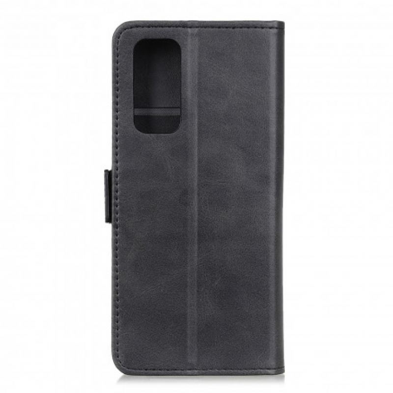 Capa Flip Para OnePlus 9 Pro De Couro Aba Dupla