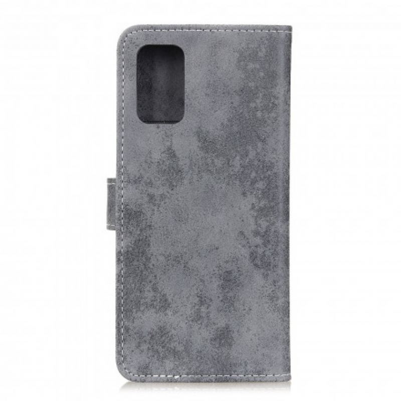 Capa Flip Para OnePlus 9 Pro Couro Falso Vintage