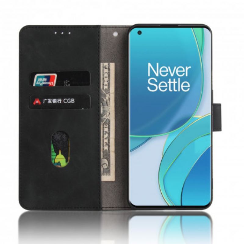 Capa Flip Para OnePlus 9 Pro Toque De Pele