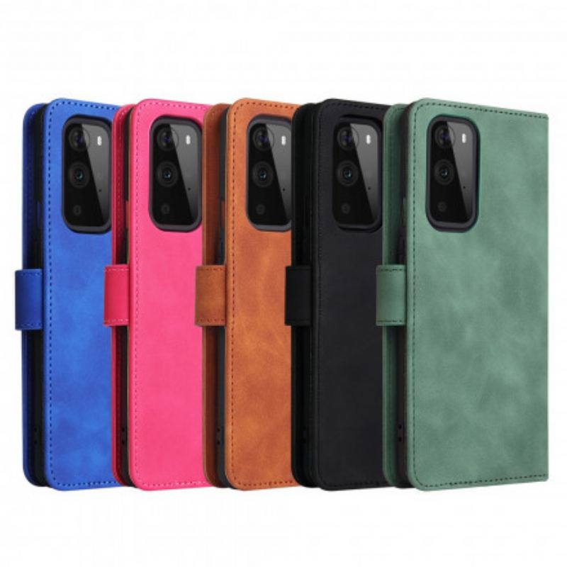 Capa Flip Para OnePlus 9 Pro Toque De Pele