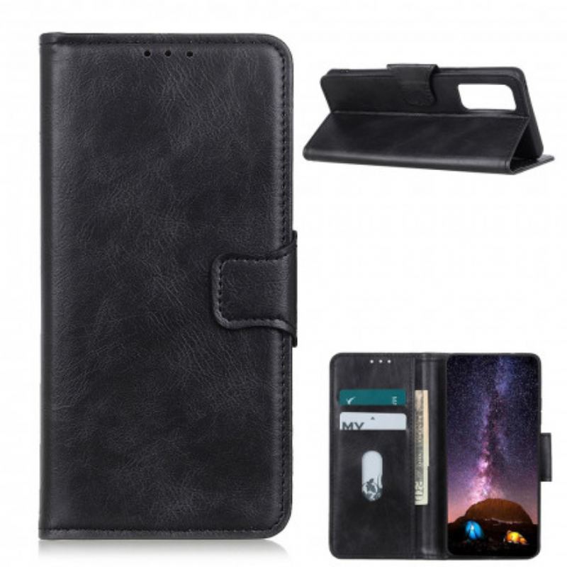 Capa Folio Para OnePlus 9 Pro Fecho Reversível Efeito Couro