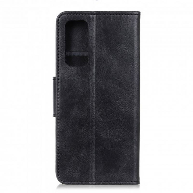 Capa Folio Para OnePlus 9 Pro Fecho Reversível Efeito Couro