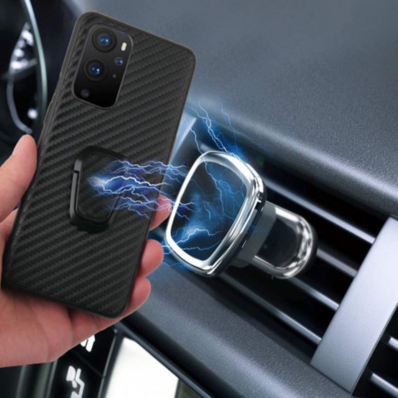 Capa Para OnePlus 9 Pro Black Glitter Ring-suporte