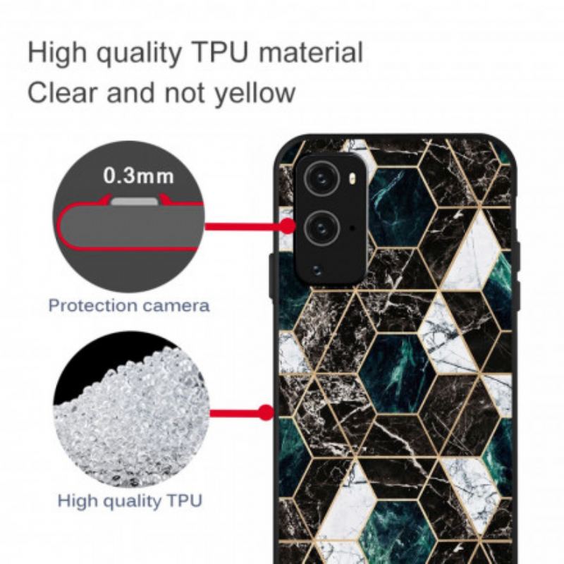 Capa Para OnePlus 9 Pro Mármore De Geometria Colorida