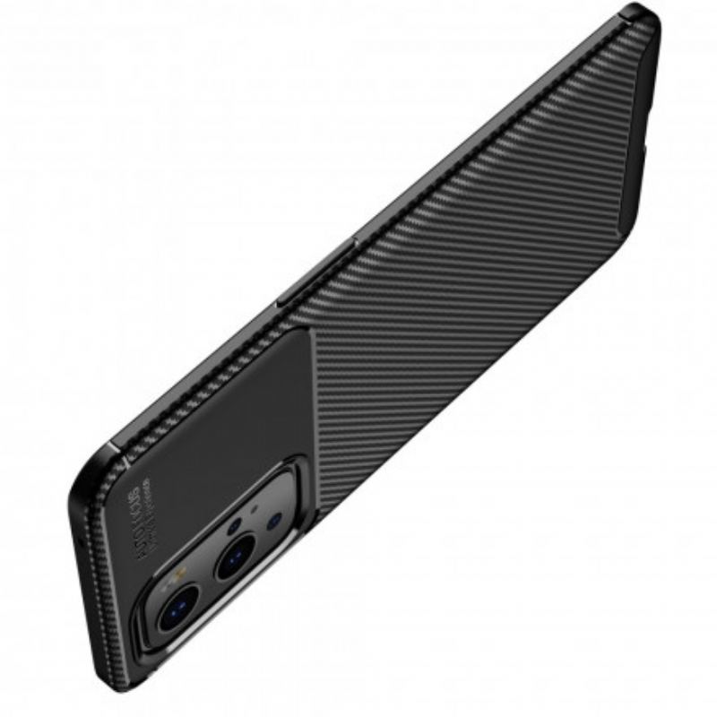 Capa Para OnePlus 9 Pro Textura Flexível De Fibra De Carbono