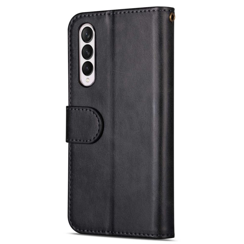 Capa De Couro Para Samsung Galaxy Z Fold 4 De Cordão Strappy Glamour