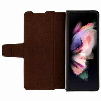 Capa Em Pele Para Samsung Galaxy Z Fold 4 Couro Sintético Nillkin