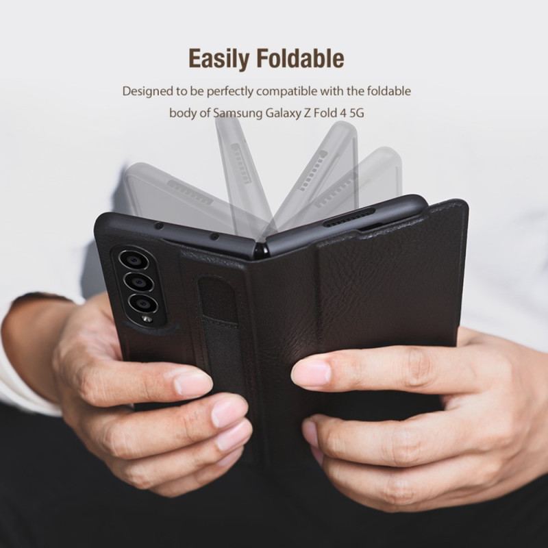 Capa Em Pele Para Samsung Galaxy Z Fold 4 Couro Sintético Nillkin