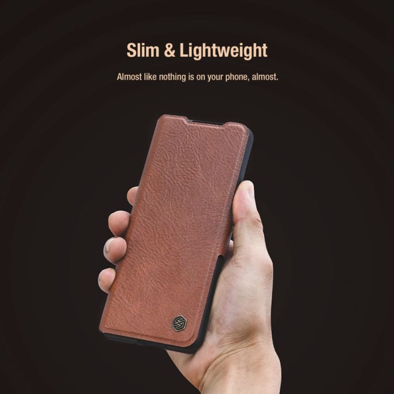 Capa Em Pele Para Samsung Galaxy Z Fold 4 Couro Sintético Nillkin