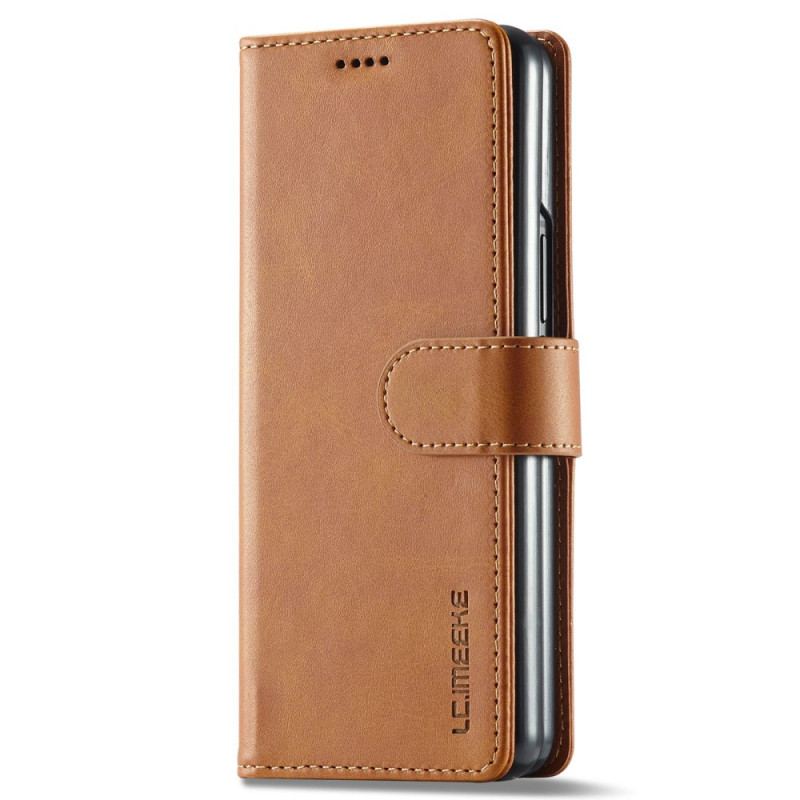 Capa Em Pele Para Samsung Galaxy Z Fold 4 Lc. Imeeke Clássico Couro Falso