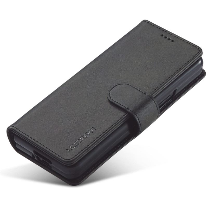 Capa Em Pele Para Samsung Galaxy Z Fold 4 Lc. Imeeke Clássico Couro Falso