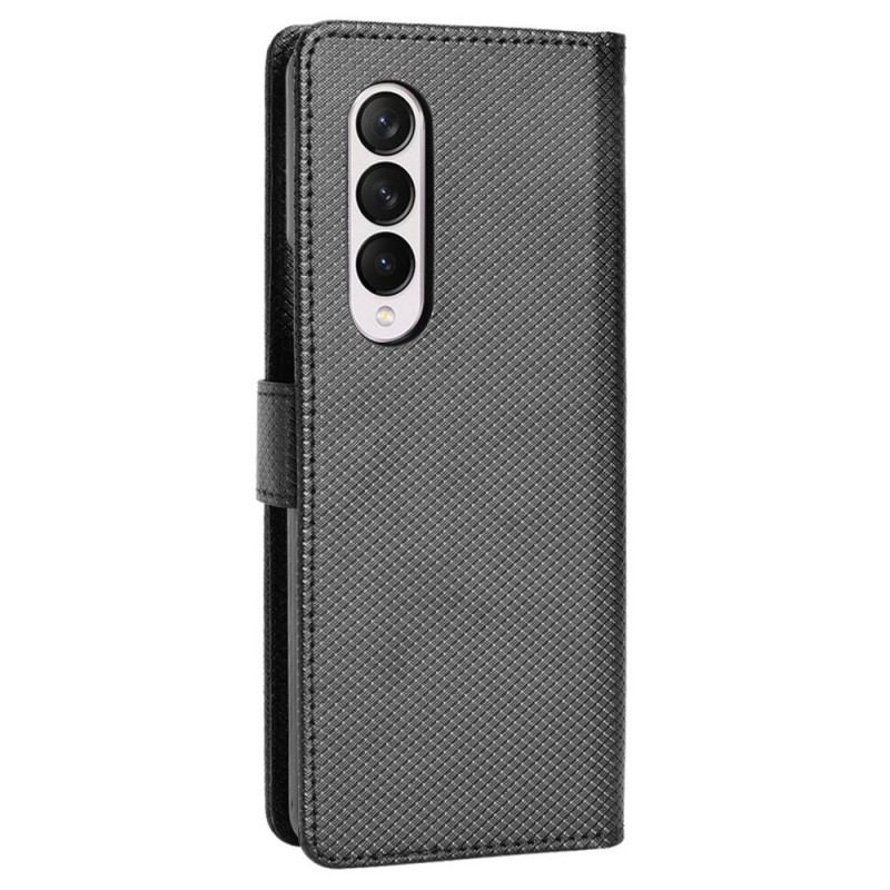 Capa Flip Para Samsung Galaxy Z Fold 4 De Cordão Correia De Diamante