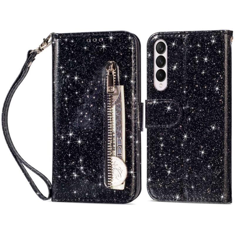 Capa Flip Para Samsung Galaxy Z Fold 4 Cordão De Estrelas