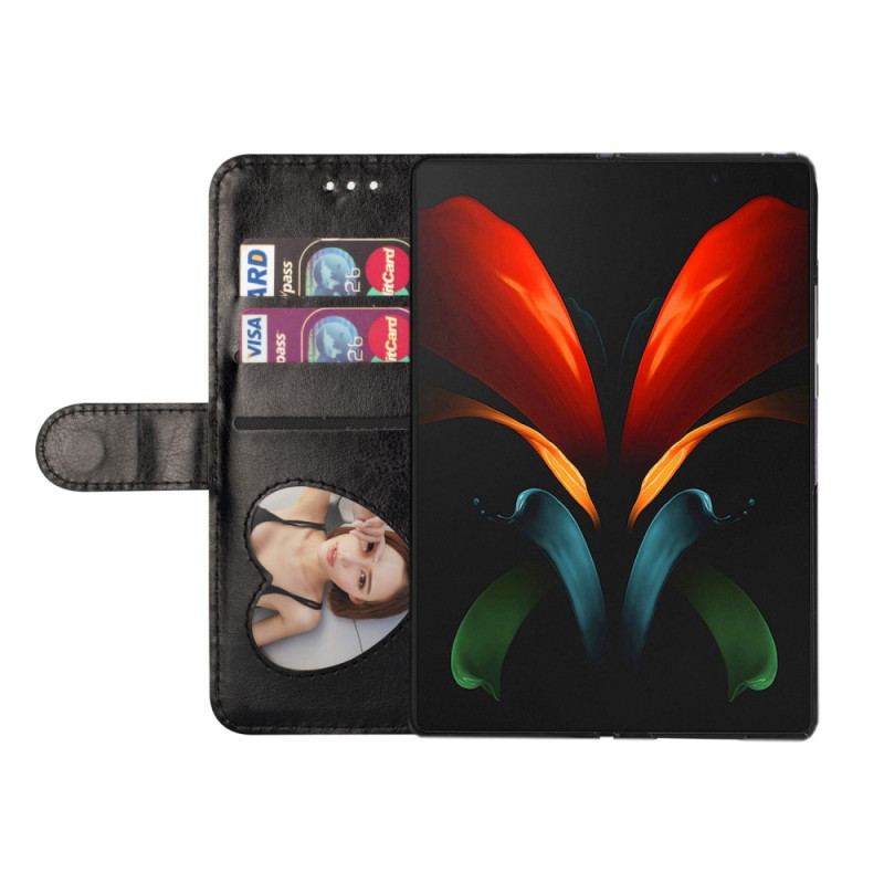 Capa Flip Para Samsung Galaxy Z Fold 4 Cordão De Estrelas