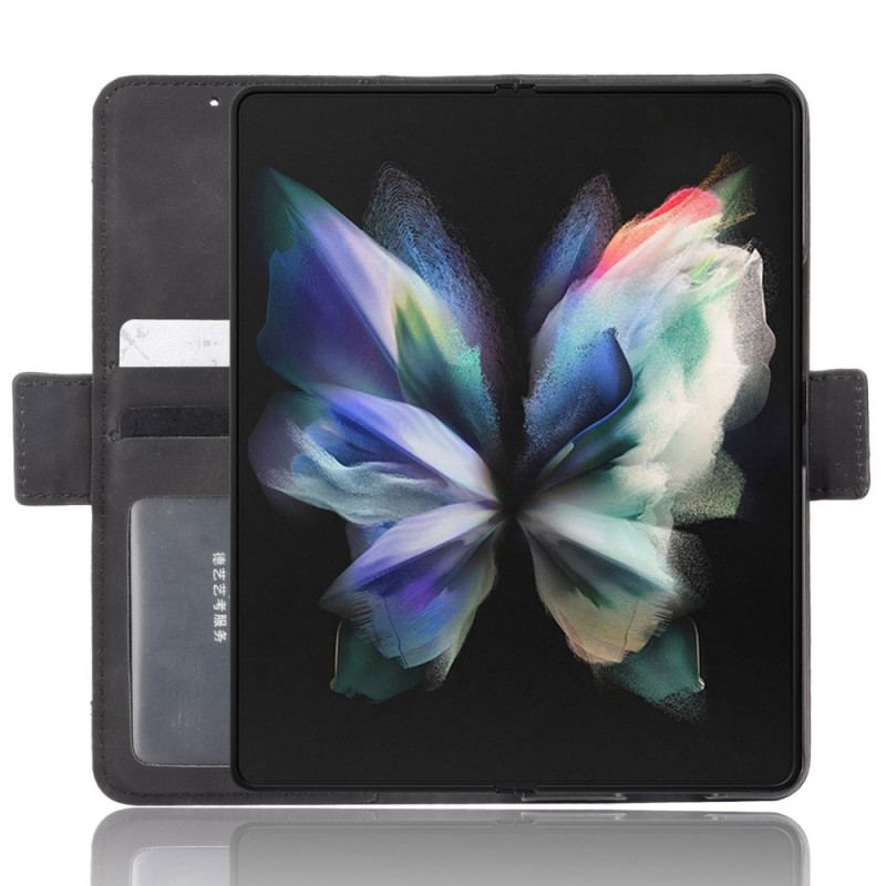 Capa Folio Para Samsung Galaxy Z Fold 4 Espião Com Armazenamento De Caneta