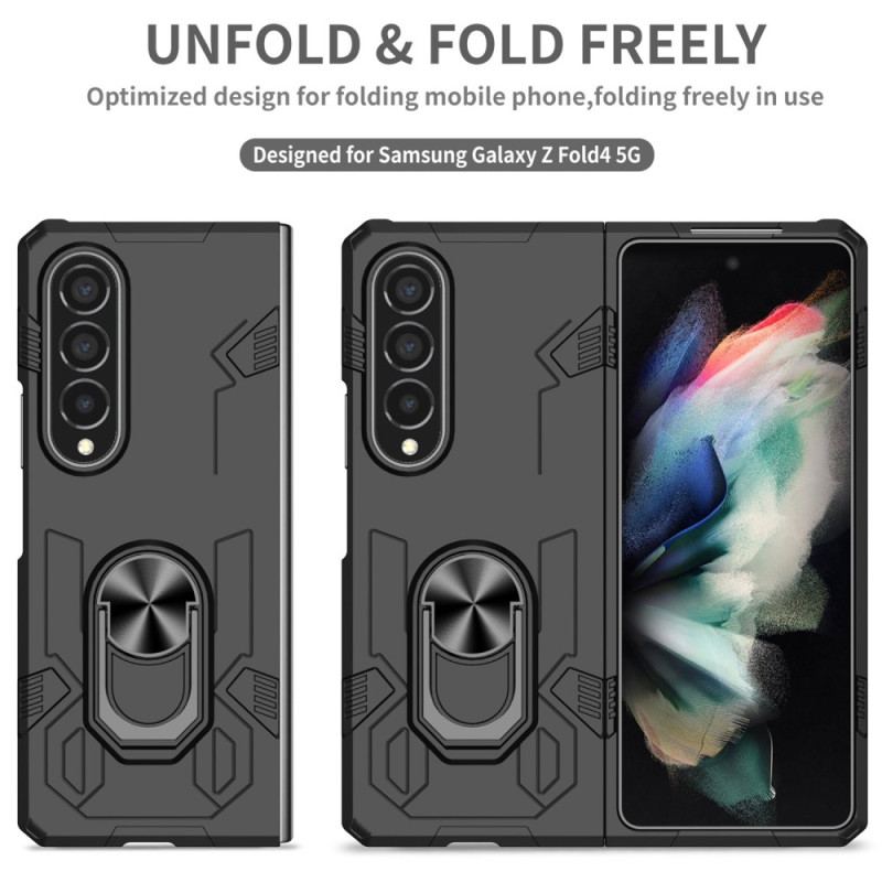 Capa Para Samsung Galaxy Z Fold 4 Anel De Metal