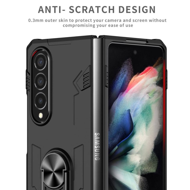 Capa Para Samsung Galaxy Z Fold 4 Anel De Metal