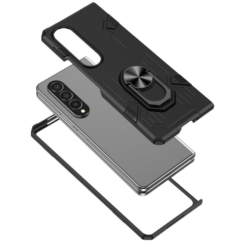 Capa Para Samsung Galaxy Z Fold 4 Anel De Metal