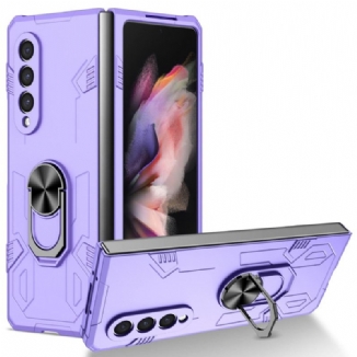 Capa Para Samsung Galaxy Z Fold 4 Bimatéria E Anel Rotativo