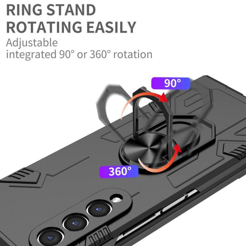 Capa Para Samsung Galaxy Z Fold 4 Bimatéria E Anel Rotativo