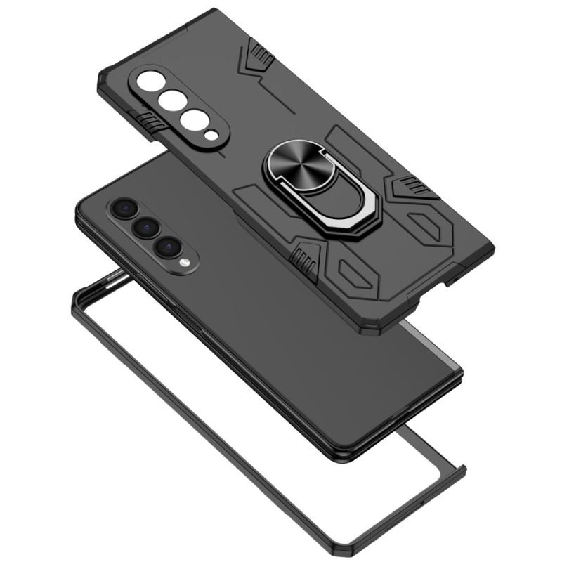 Capa Para Samsung Galaxy Z Fold 4 Bimatéria E Anel Rotativo