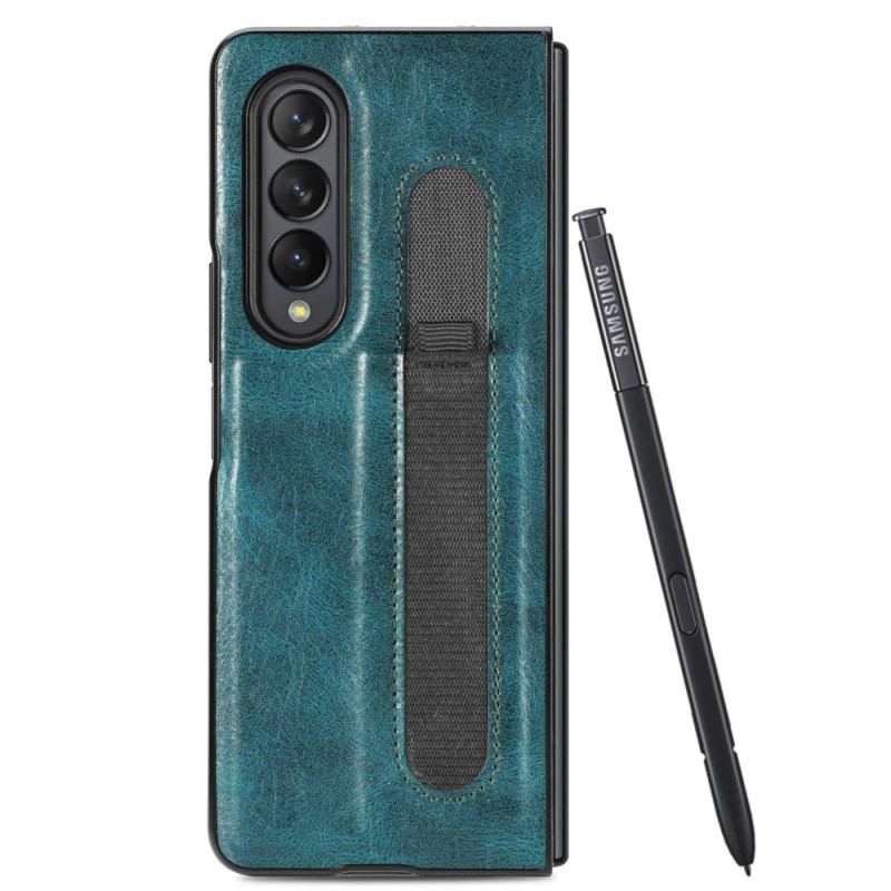 Capa Para Samsung Galaxy Z Fold 4 Caneta De Couro Falso