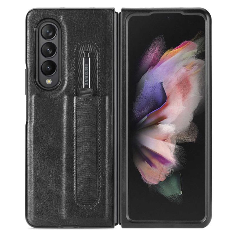 Capa Para Samsung Galaxy Z Fold 4 Caneta De Couro Falso