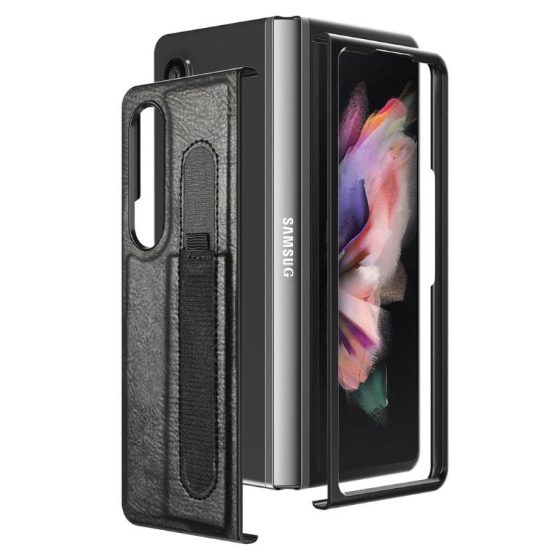 Capa Para Samsung Galaxy Z Fold 4 Caneta De Couro Falso