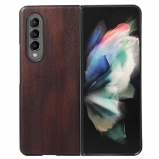 Capa Para Samsung Galaxy Z Fold 4 Couro Falso Envelhecido