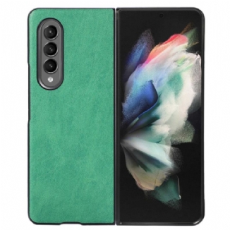 Capa Para Samsung Galaxy Z Fold 4 Couro Sintético Bicolor Texturizado