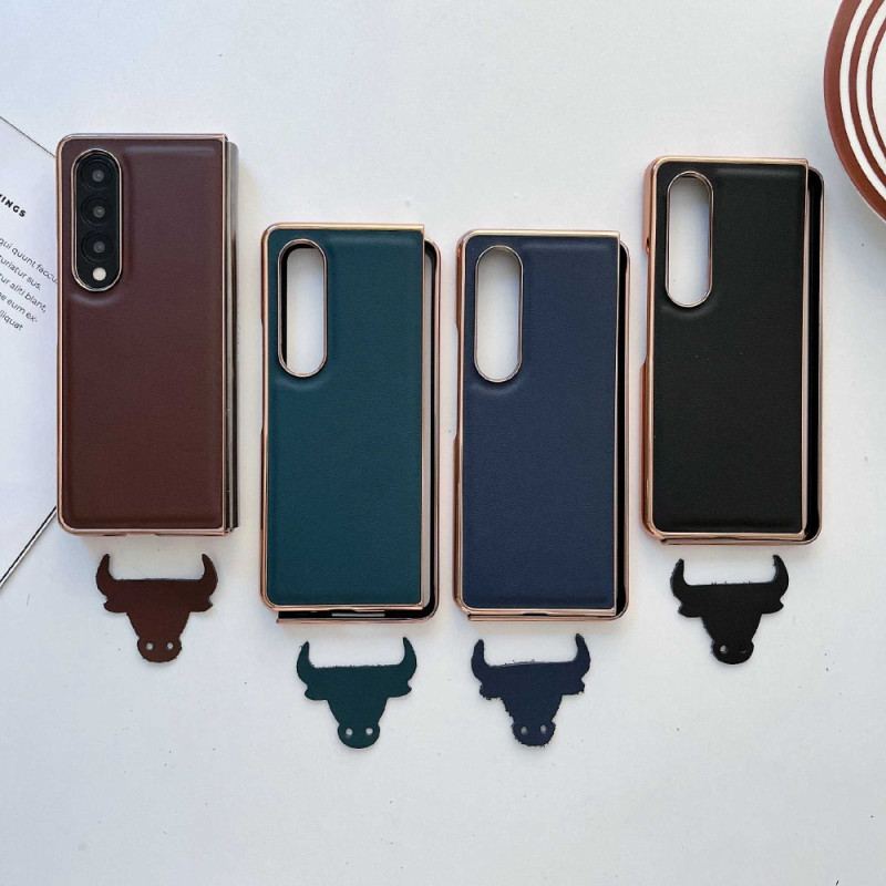 Capa Para Samsung Galaxy Z Fold 4 Couro Sintético Liso Premium