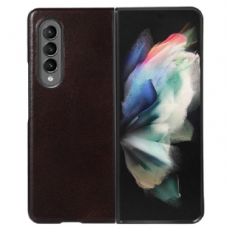 Capa Para Samsung Galaxy Z Fold 4 Couro De Vaca Genuíno Clássico