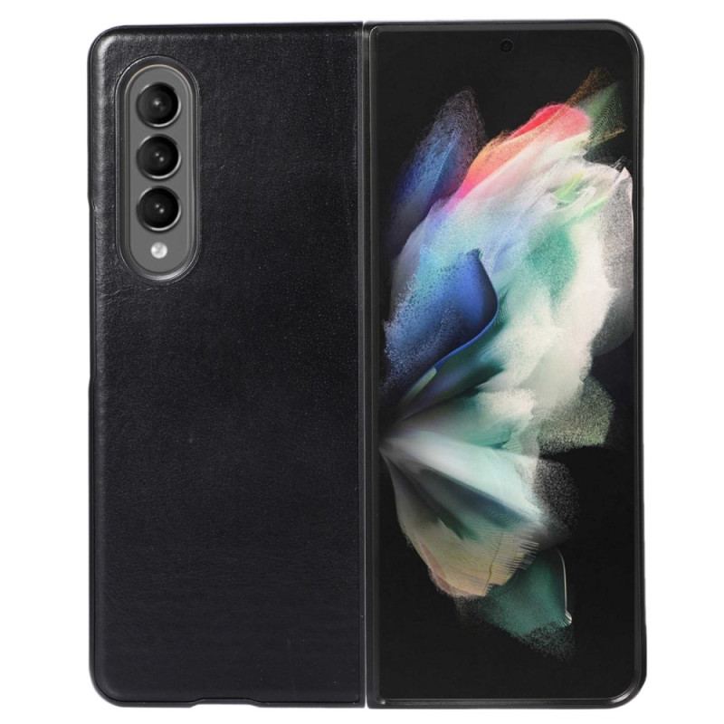 Capa Para Samsung Galaxy Z Fold 4 Couro De Vaca Genuíno Clássico