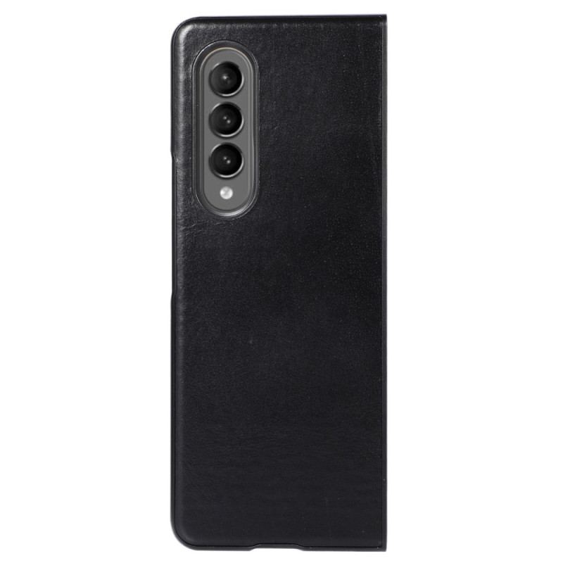 Capa Para Samsung Galaxy Z Fold 4 Couro De Vaca Genuíno Clássico