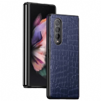 Capa Para Samsung Galaxy Z Fold 4 Crocodilo Clássico