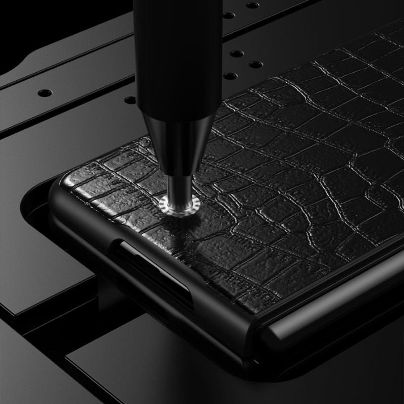 Capa Para Samsung Galaxy Z Fold 4 Crocodilo Clássico