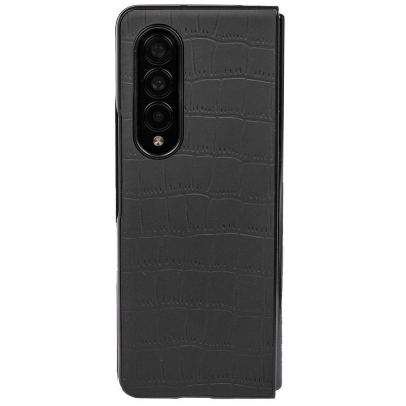 Capa Para Samsung Galaxy Z Fold 4 Crocodilo Em Relevo