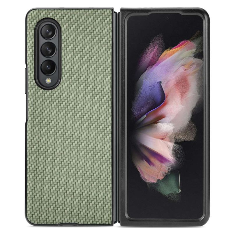 Capa Para Samsung Galaxy Z Fold 4 Fibra De Carbono Com Efeito Tecido