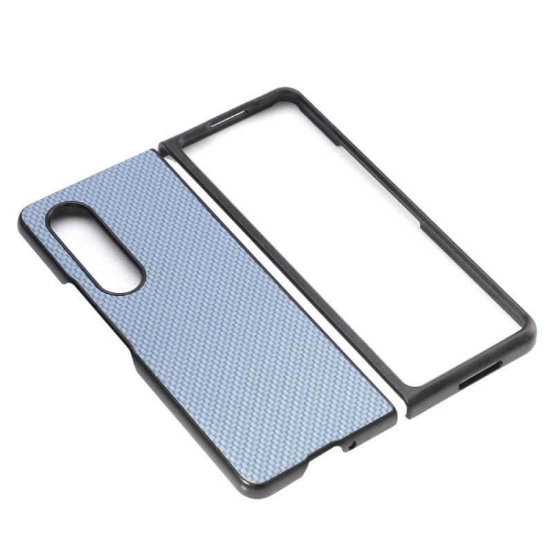 Capa Para Samsung Galaxy Z Fold 4 Fibra De Carbono Com Efeito Tecido