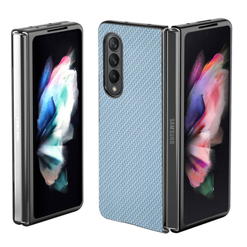 Capa Para Samsung Galaxy Z Fold 4 Fibra De Carbono Com Efeito Tecido