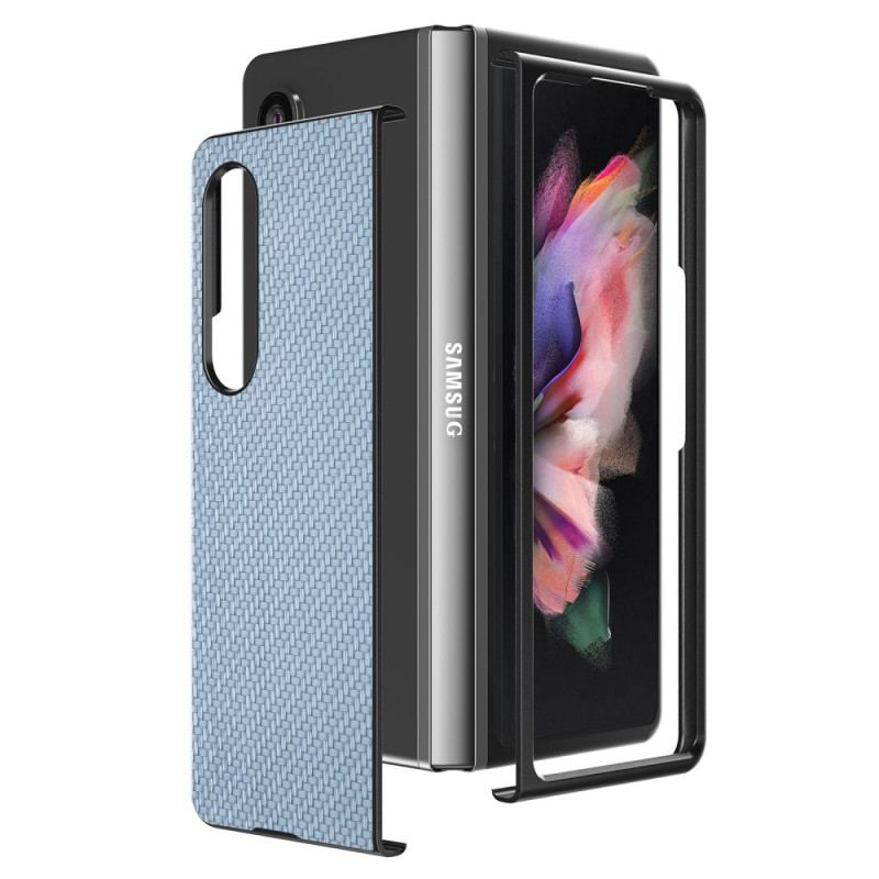 Capa Para Samsung Galaxy Z Fold 4 Fibra De Carbono Com Efeito Tecido