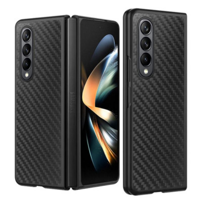 Capa Para Samsung Galaxy Z Fold 4 Fibra De Carbono E Microfibra