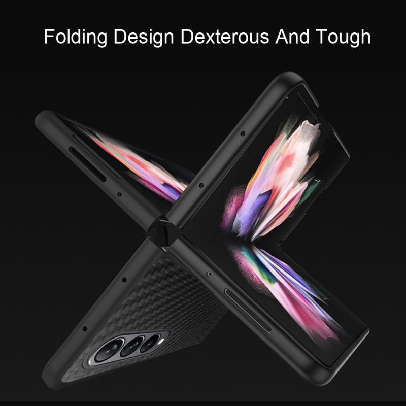 Capa Para Samsung Galaxy Z Fold 4 Fibra De Carbono E Microfibra